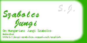 szabolcs jungi business card